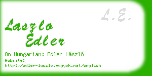laszlo edler business card
